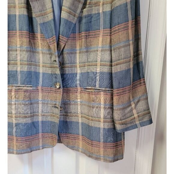 Express Vintage Men's Plaid Blazer M - Picture 4 of 9